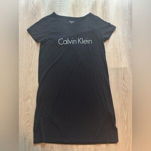 Calvin Klein Black Short Sleeve Logo TShirt dress